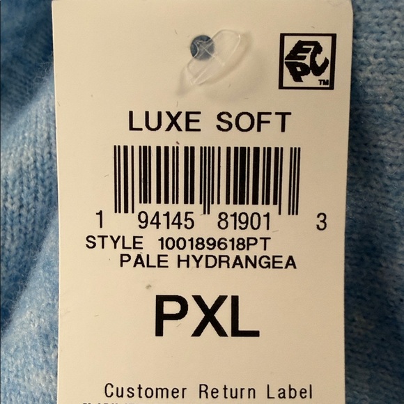 Style & Co. NWT Luxe Soft Light Blue Cardigan - Women’s Long Sleeve Sweater XL - Picture 10 of 10